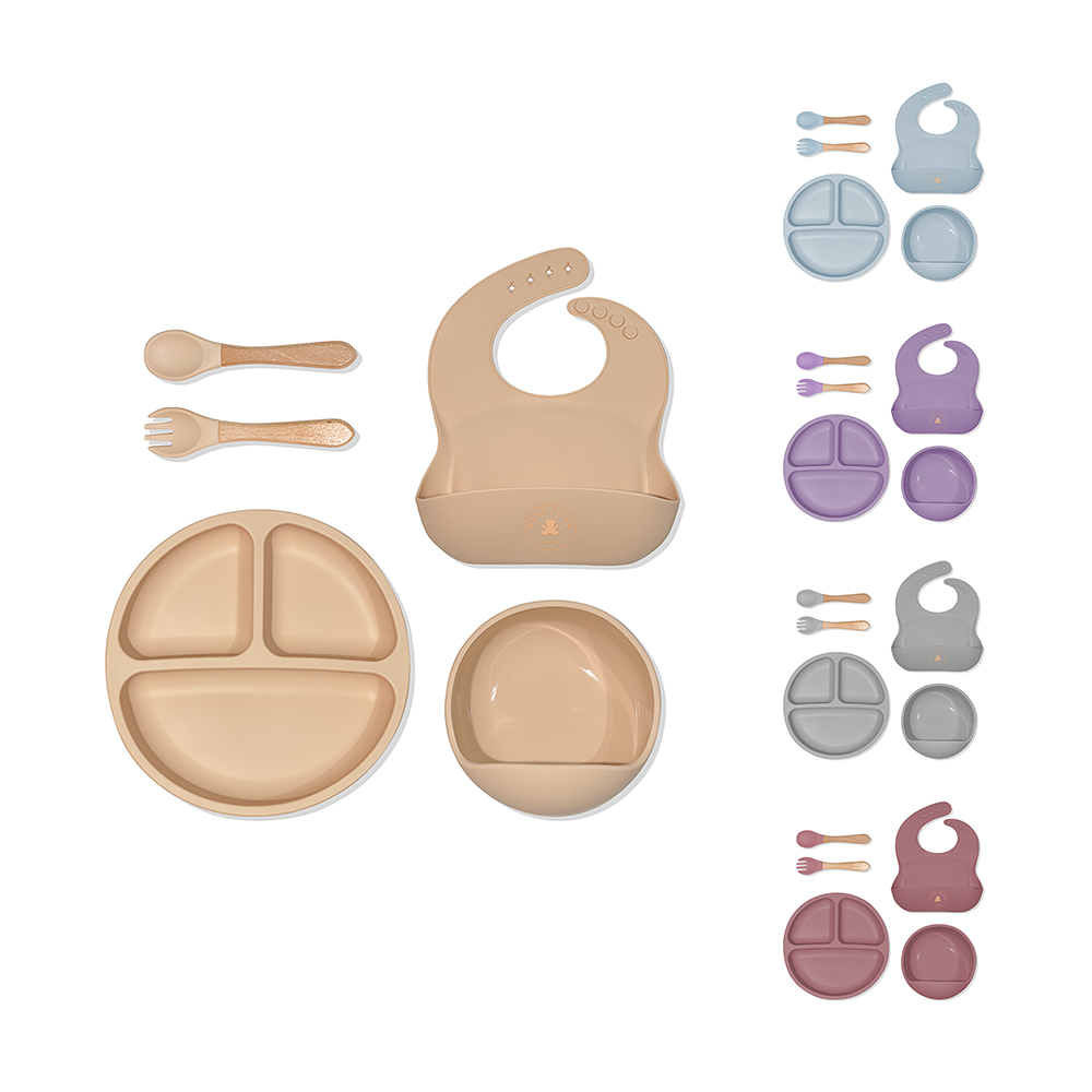 Lebensmittelechtes Baby-Geschirr-Set in 5 verschiedenen Farben