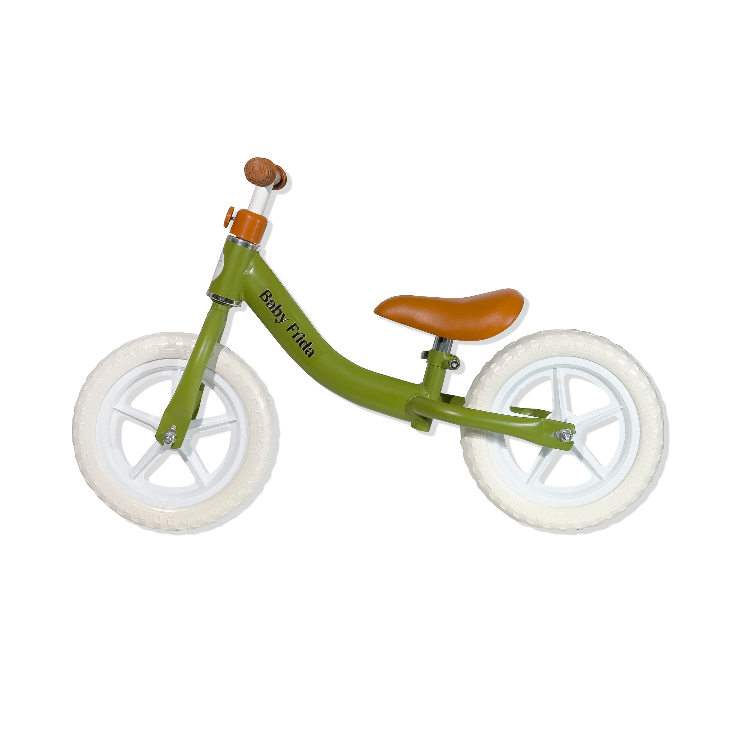 Federleichtes Laufrad für Kinder in Olivgrün
