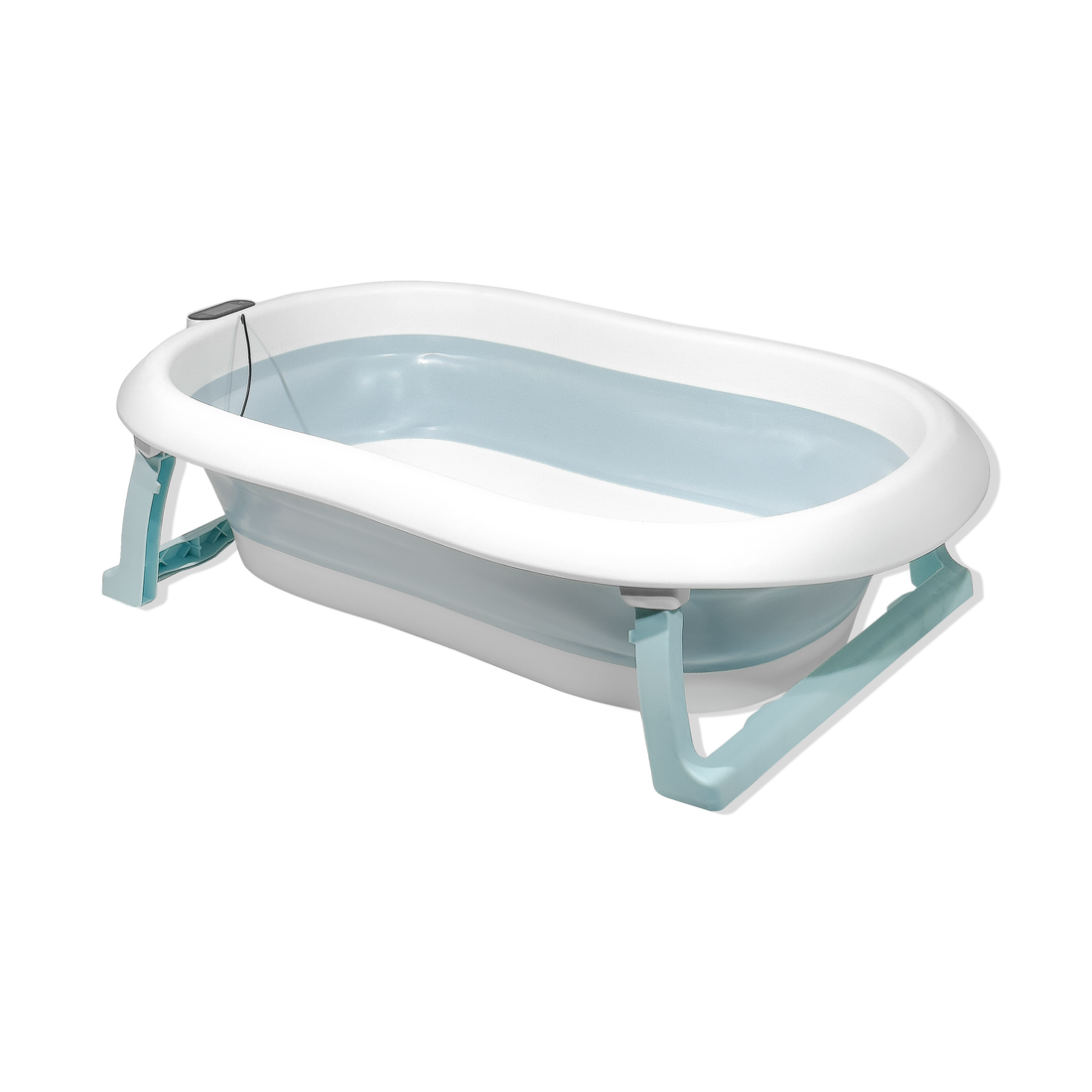Faltbare Badewanne mit Thermometer in Blau oder Rosa